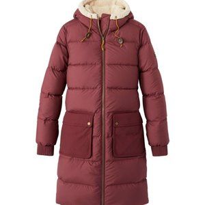LL Bean Women's Mountain Classic Down Coat, Sherpa-Lined  L/XL
